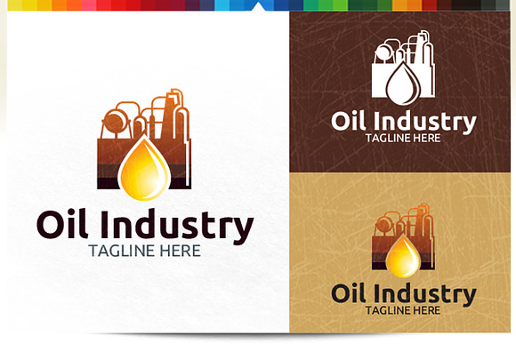 Oil Industry in Logo Templates - product preview 1