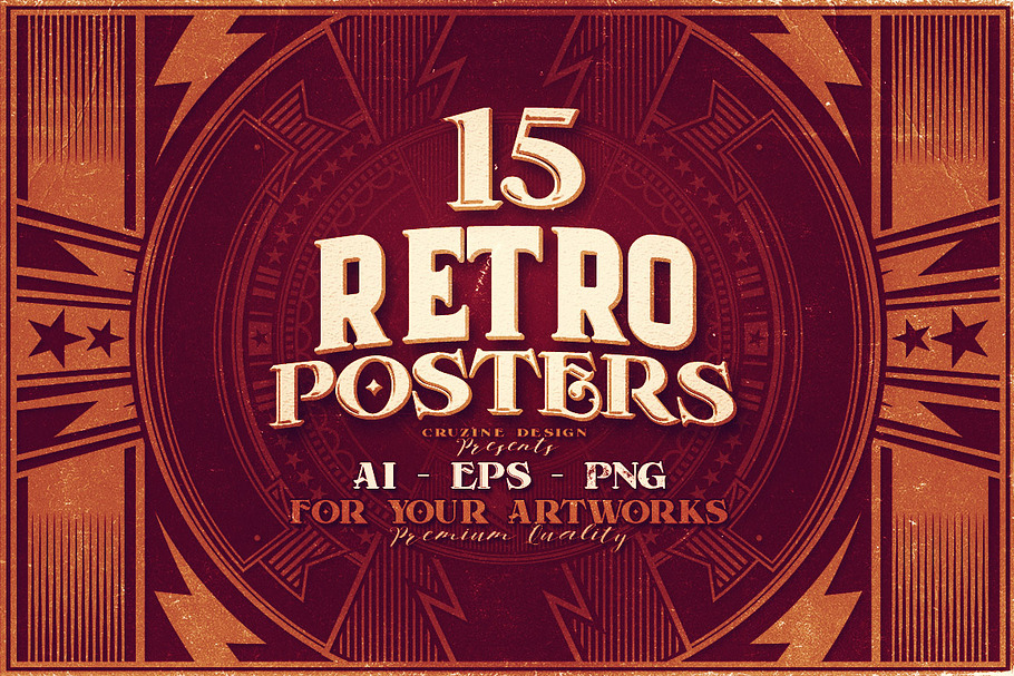 15 Retro Posters in Graphics - product preview 8