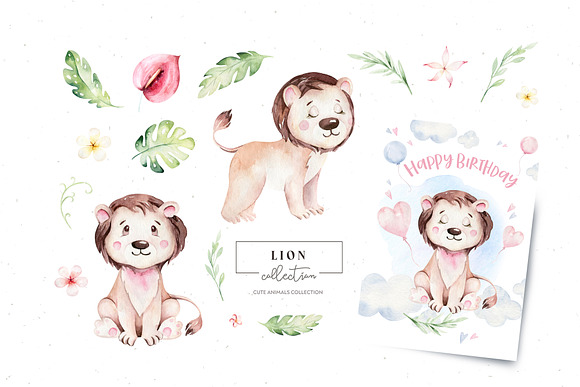 Animals friendship. Baby collection in Illustrations - product preview 3