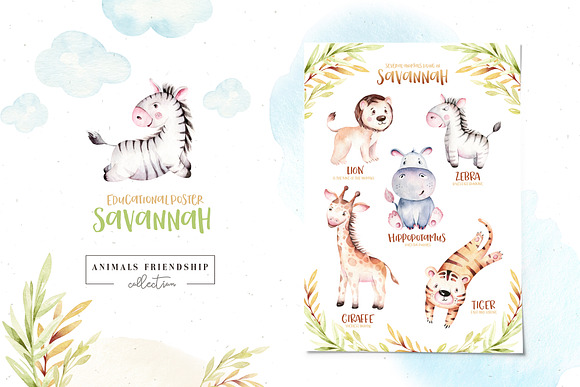 Animals friendship. Baby collection in Illustrations - product preview 5