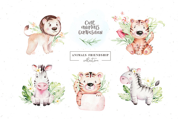 Animals friendship. Baby collection in Illustrations - product preview 9