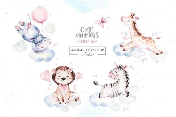 Animals friendship. Baby collection in Illustrations - product preview 10