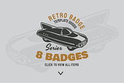 8 Retro Badges