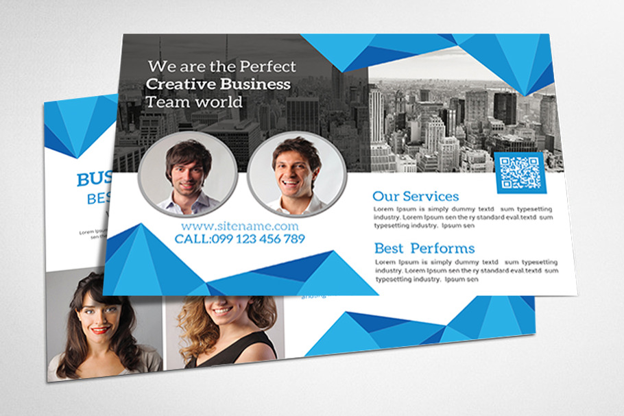 Corporate Business Agency Postcard
