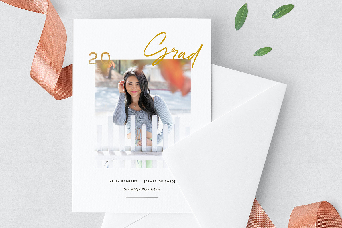 Modern Graduation Announcement Card in Card Templates - product preview 8