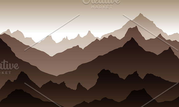 mountains illustration vector in Illustrations - product preview 4
