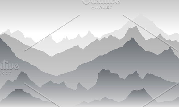 mountains illustration vector in Illustrations - product preview 6