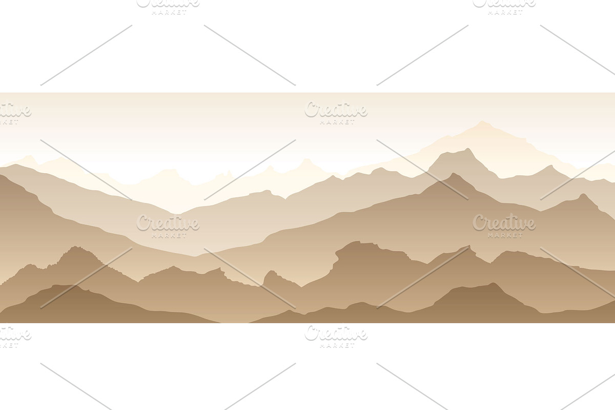mountains illustration vector in Illustrations - product preview 8