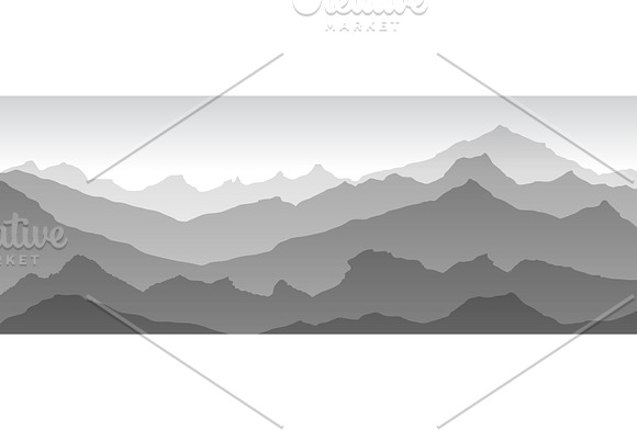 mountains illustration vector in Illustrations - product preview 1