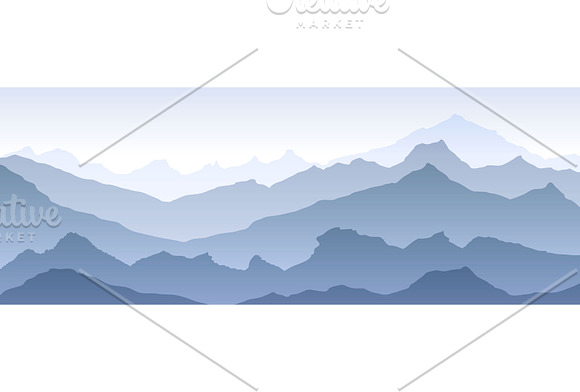 mountains illustration vector in Illustrations - product preview 7