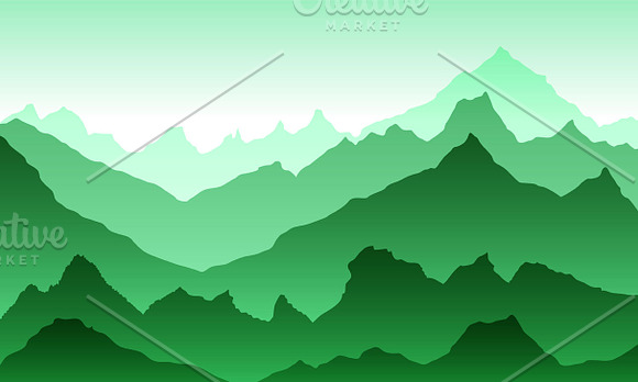 mountains vector illustration in Illustrations - product preview 6