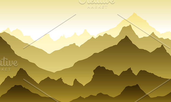 mountains vector illustration in Illustrations - product preview 7