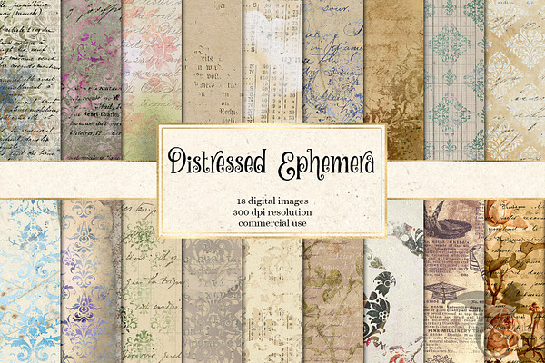 Distressed Ephemera Textures