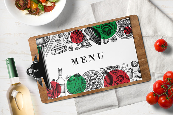 Italian Cuisine Designs Collection in Illustrations - product preview 1