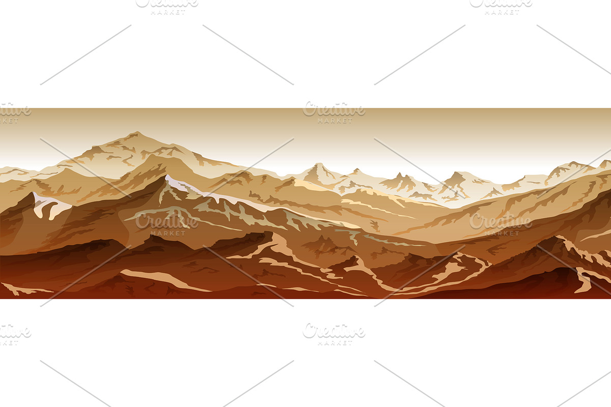 mountains illustration vector in Illustrations - product preview 8