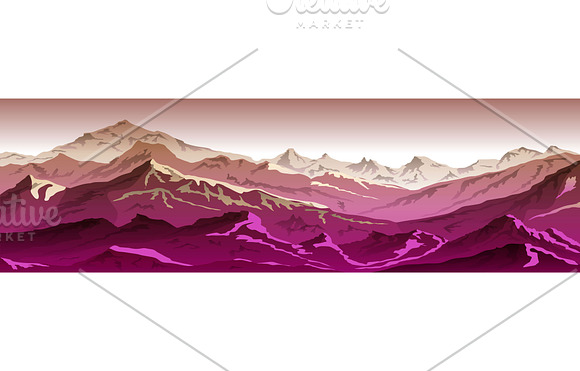 mountains illustration vector in Illustrations - product preview 2