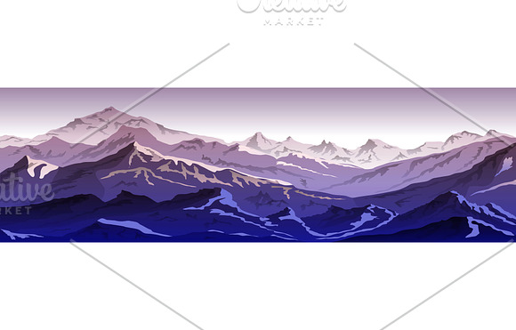 mountains illustration vector in Illustrations - product preview 3