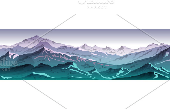 mountains illustration vector in Illustrations - product preview 4