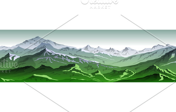 mountains illustration vector in Illustrations - product preview 5