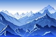 mountains vecto illustration