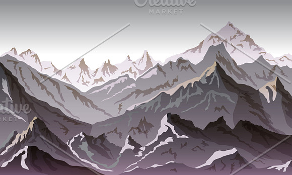 mountains vecto illustration in Illustrations - product preview 1