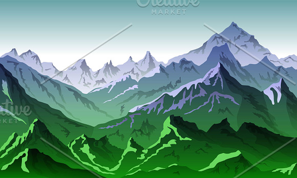 mountains vecto illustration in Illustrations - product preview 4