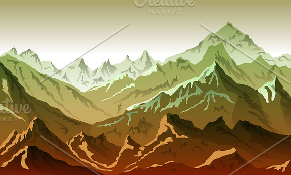 mountains vecto illustration in Illustrations - product preview 5