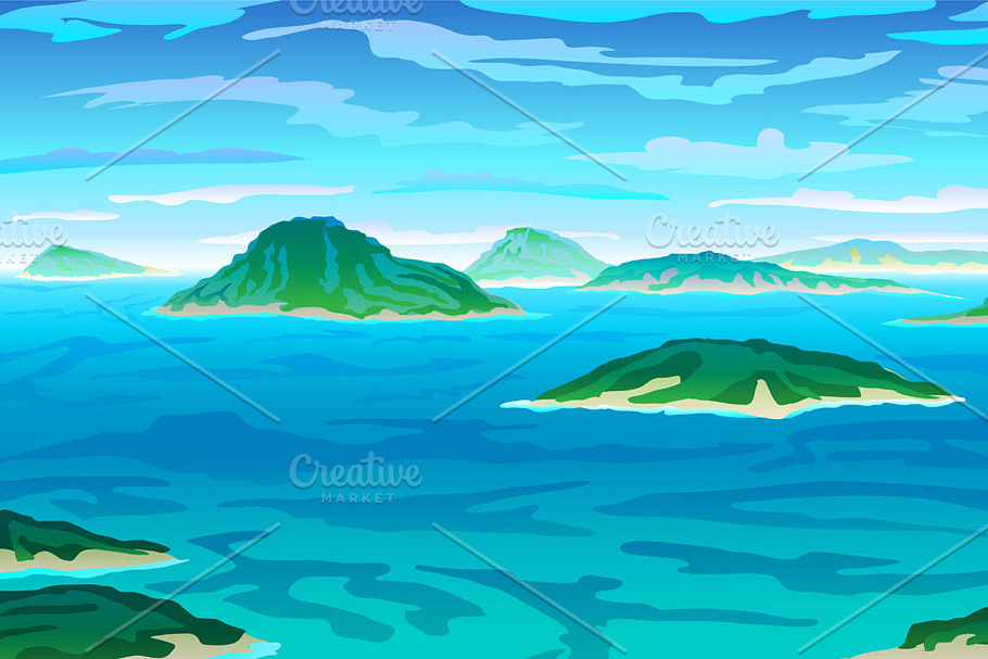 background vector of blue paradise