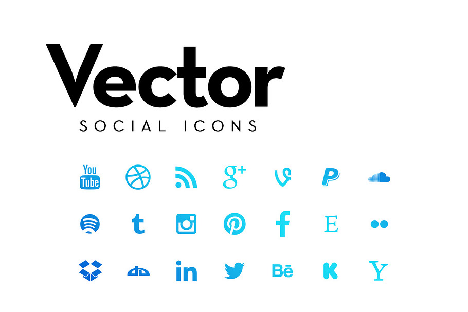 Vector Social Icons in Vector Social Icons - product preview 8