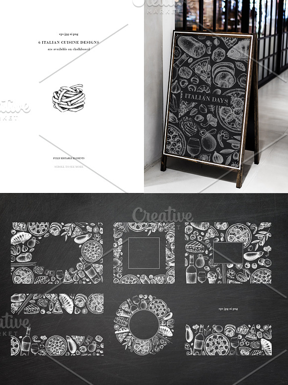 Italian Cuisine Designs Collection in Illustrations - product preview 5