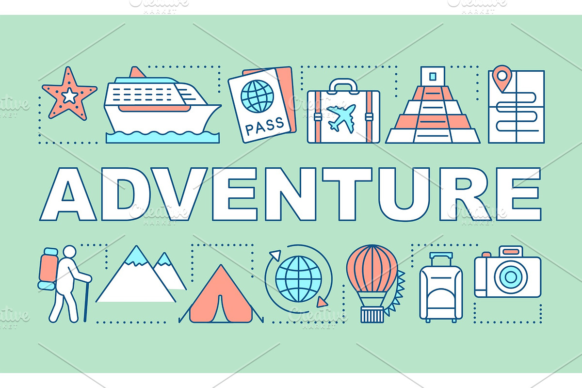 Adventure word concepts banner in Icons - product preview 8