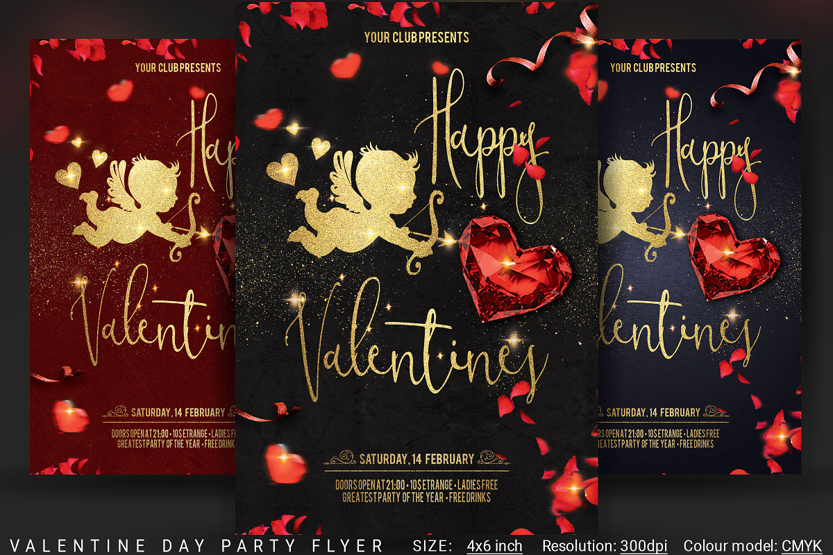 Valentine Day Party Flyer in Flyer Templates - product preview 8