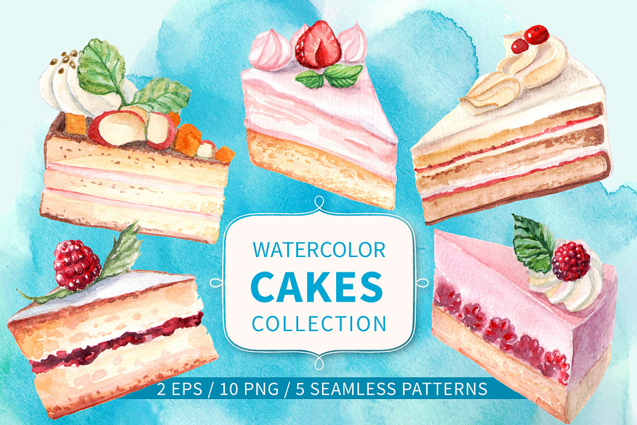 watercolor cakes collection