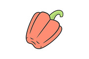Bell pepper color icon