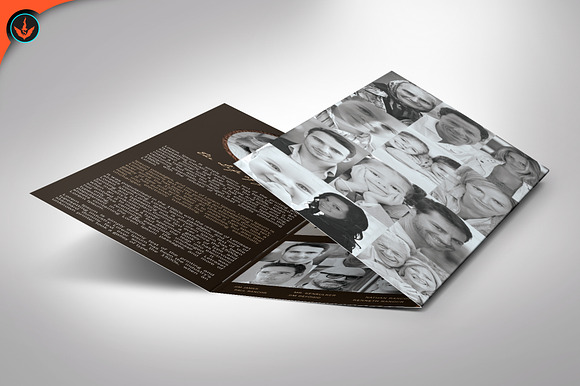 Leather Funeral Program 2 Tri-Fold in Brochure Templates - product preview 5