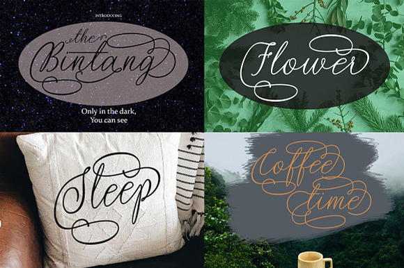 The Bintang in Script Fonts - product preview 5