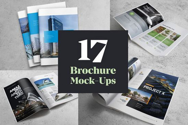 Brochure Mock-Ups, magazine, catalog