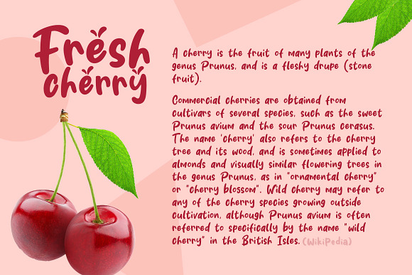 Fresh Cherry in Display Fonts - product preview 1
