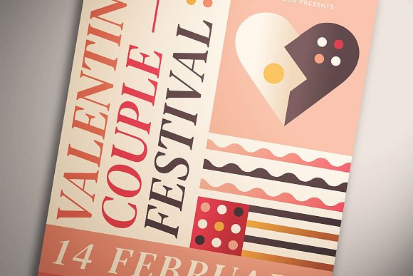 Valentine Couple Festival Flyer in Invitation Templates - product preview 2