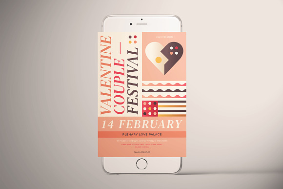 Valentine Couple Festival Flyer in Invitation Templates - product preview 4