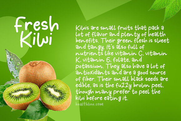 Fresh Kiwi in Display Fonts - product preview 1