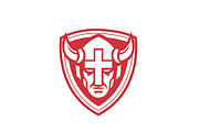 Christian Viking Shield Mascot