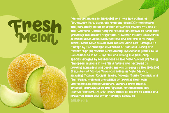 Fresh Melon in Display Fonts - product preview 1