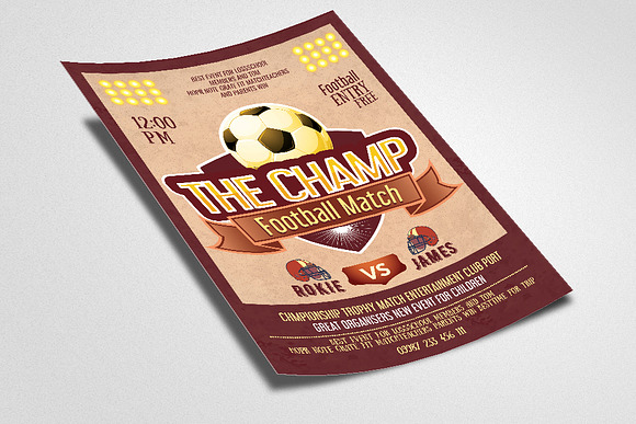 Football Match Sports Flyer/Poster in Flyer Templates - product preview 1