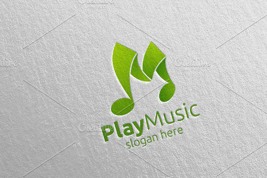 Music Logo with Note Concept 70