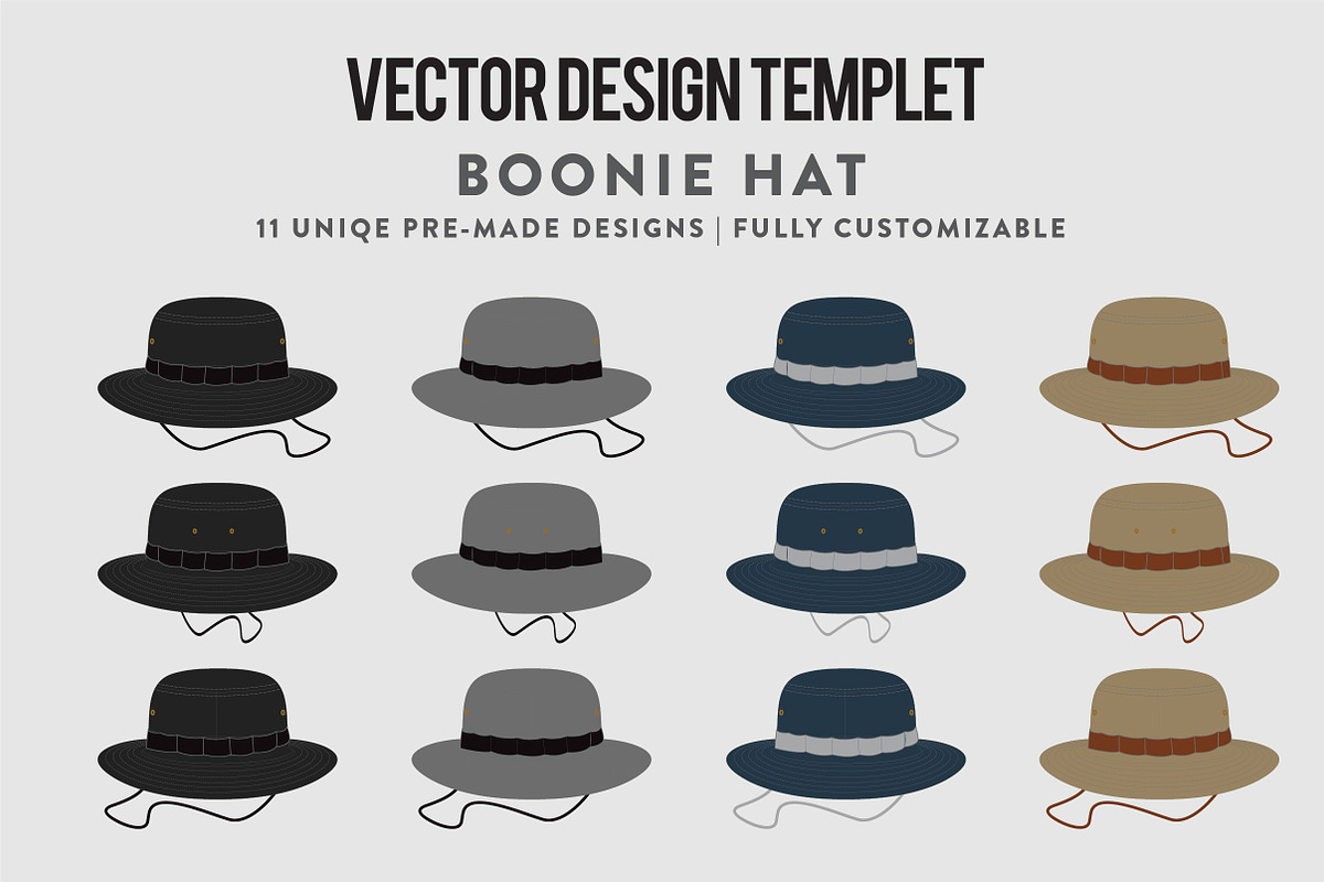 Ultimate Hat Template - Boonie Hat in Product Mockups - product preview 8
