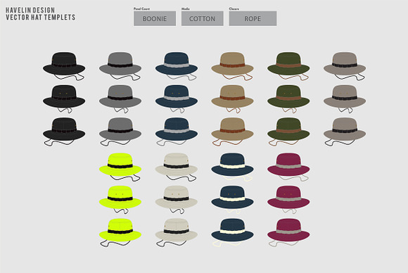 Ultimate Hat Template - Boonie Hat in Product Mockups - product preview 1