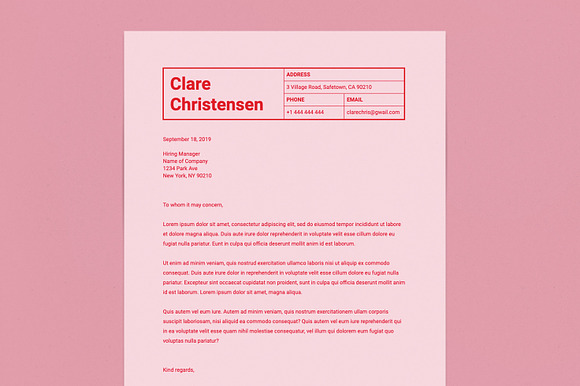 Pink Google Docs Resume Template in Resume Templates - product preview 1
