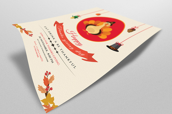 Thanksgiving Invitation | Flyer-V106