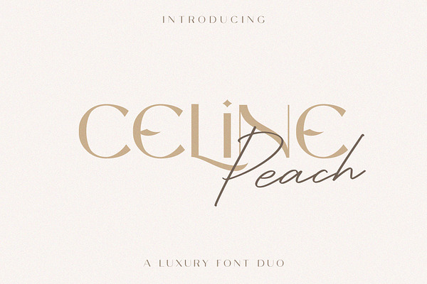 Celine Peach - A Luxury Font Duo